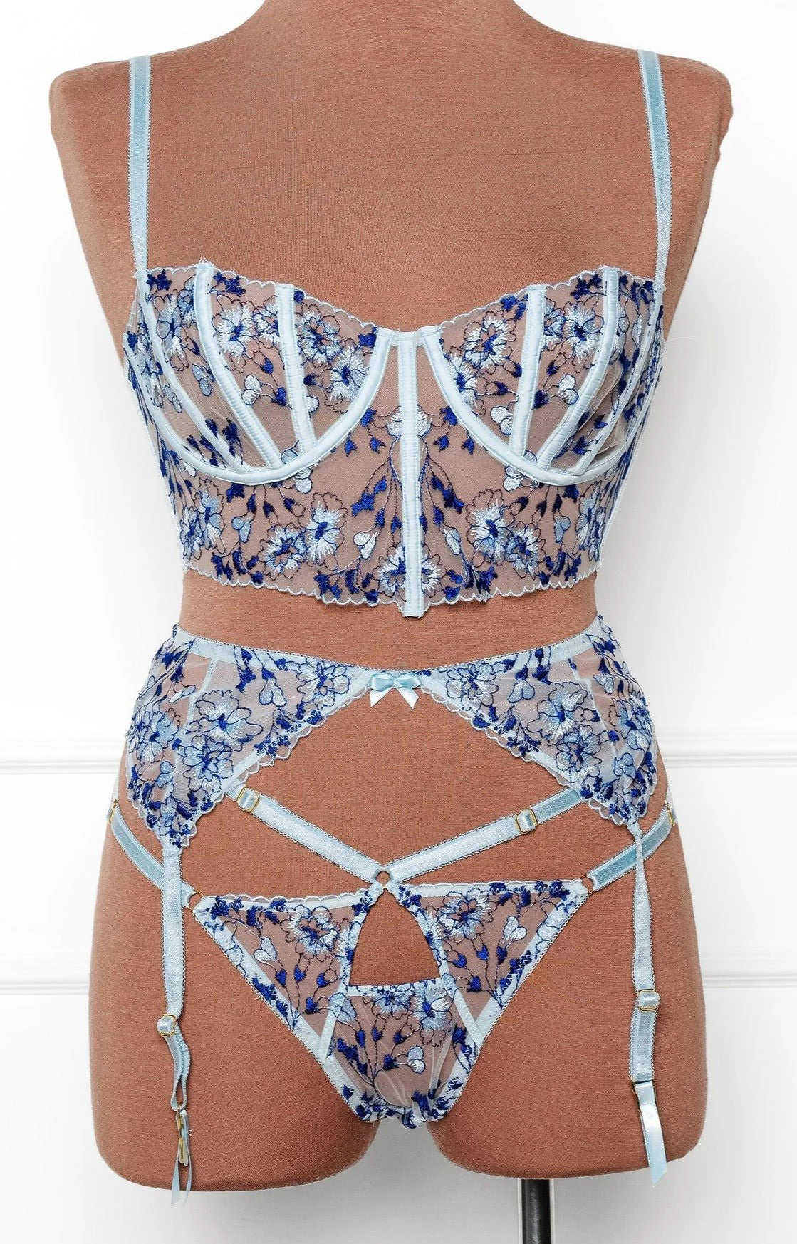 Embroidered Strappy Thong - Image 2